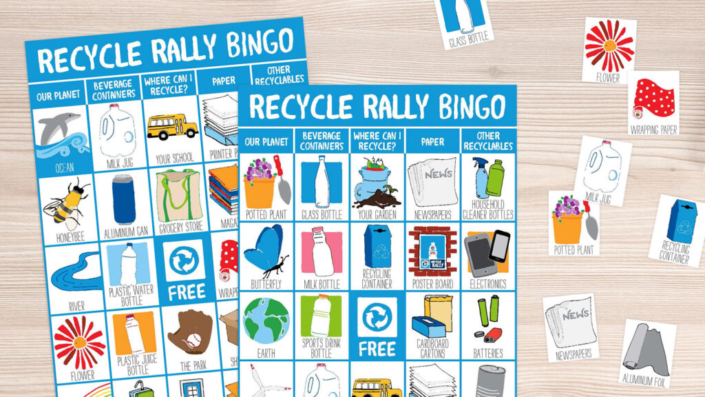 Play This Free Printable Recycle Bingo Game and Learn Amazing Facts