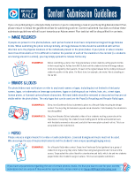 Recycle Rally Content Submission Guidelines
